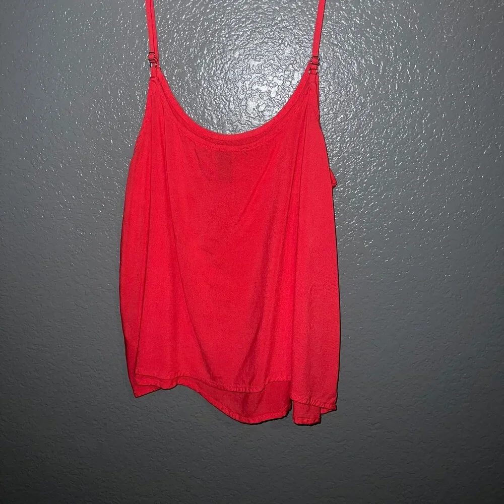Vibrant Coral Crop Camisole (Medium) - Picture 2 of 3